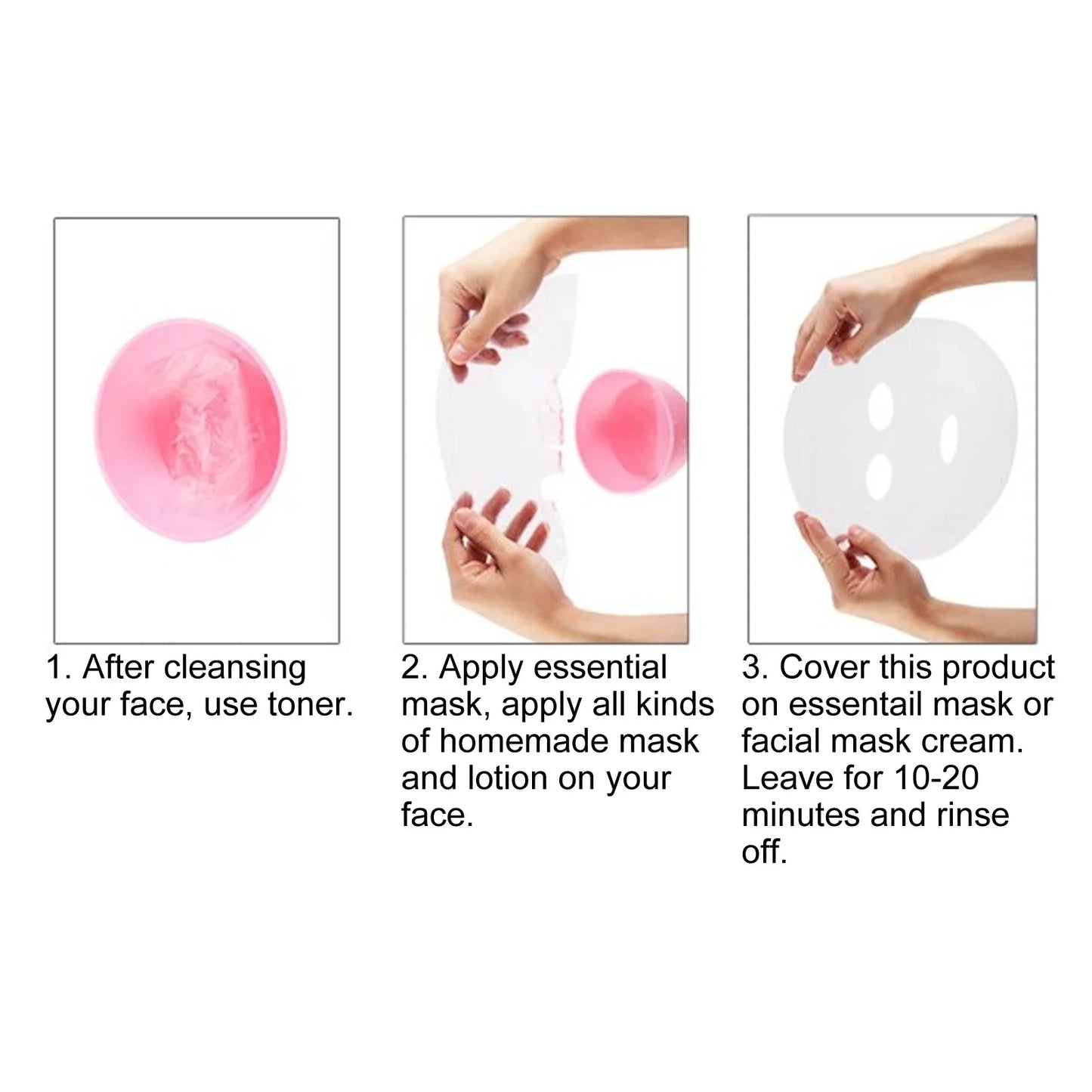 100pcs Facial Mask DIY Preservative Film Disposable Prevent Evaporation Moisture Retention Face Mask Wrapped Paper - cikryna