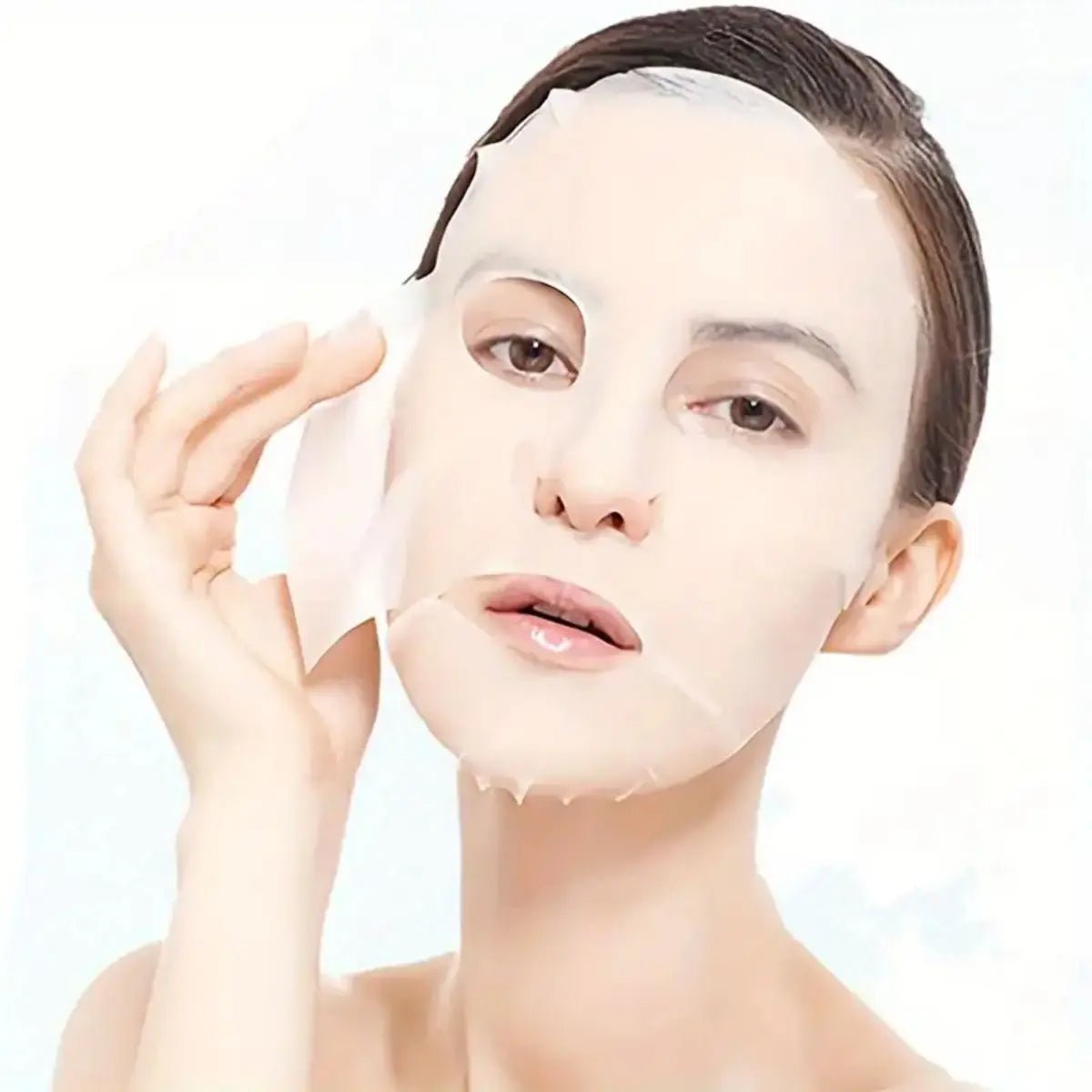 100pcs Unscented Facial Mask Paper Sheets - Hydrating, Moisture - Retentive, Disposable DIY Film Wrap for Skin Care, Softening - cikryna