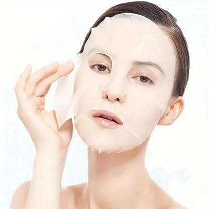 100pcs Unscented Facial Mask Paper Sheets - Hydrating, Moisture - Retentive, Disposable DIY Film Wrap for Skin Care, Softening - cikryna