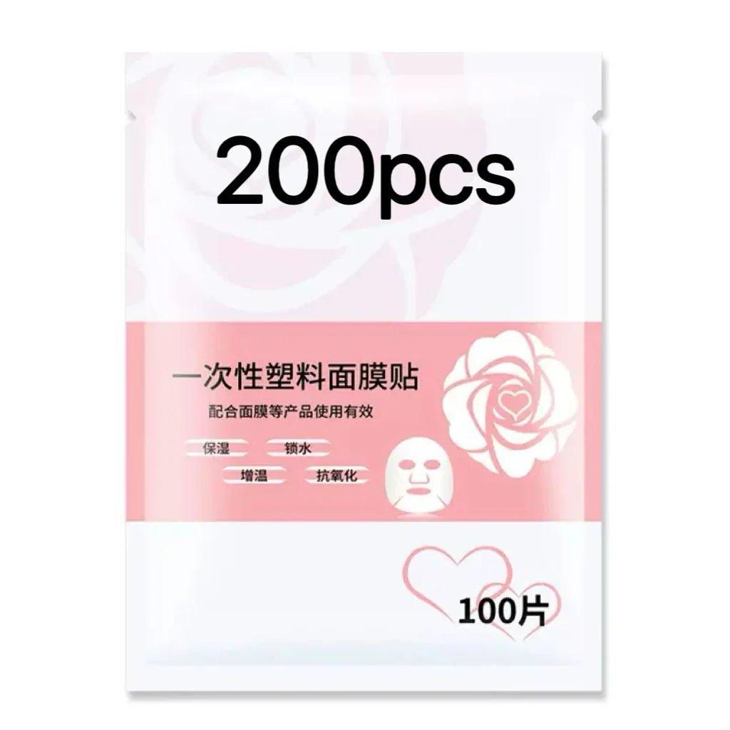 100pcs Unscented Facial Mask Paper Sheets - Hydrating, Moisture - Retentive, Disposable DIY Film Wrap for Skin Care, Softening - cikryna