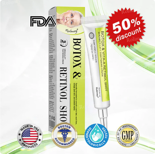 Made and shipped from the USA 💫Rolimey® Botox & Vita-A Retinol Shot Wrinkle-Lift Tightening cream - Last Day Promotion 70% OFF