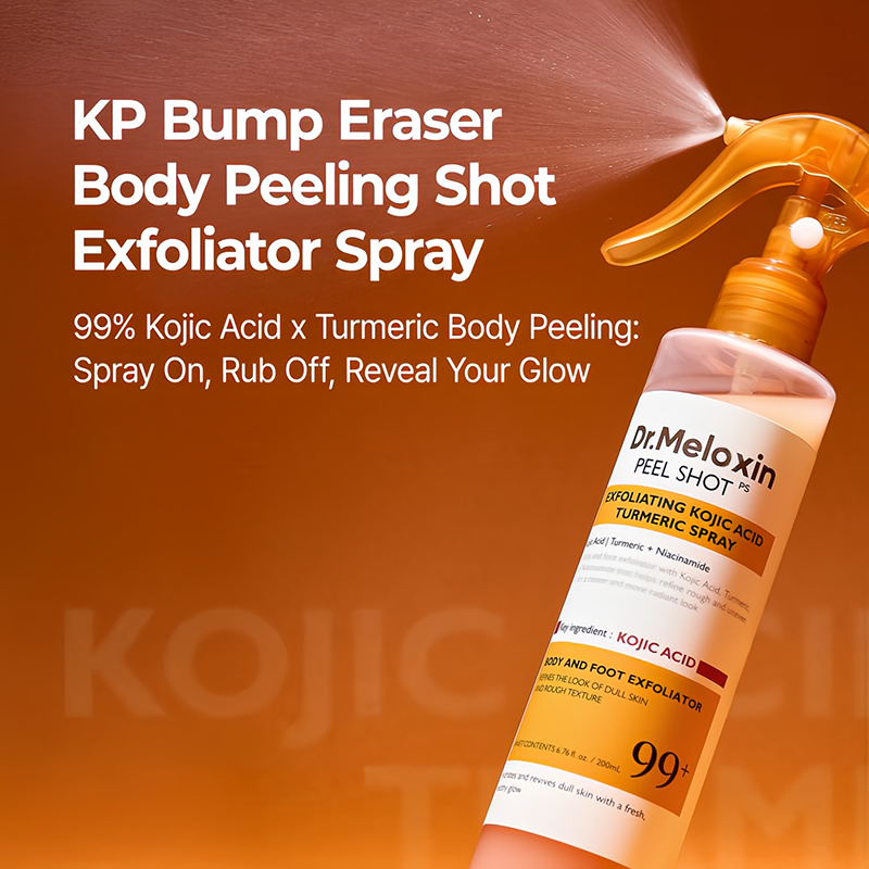 🚨Last 3 hours 50% off🔥Get Rid of Keratin Bumps Fast! Kojic Acid & Turmeric Peel Shot Spray✨ Smooth Skin, Zero Irritation | 🌿 Sensitive-Skin Safe | 👩‍⚕️ Clinically Tested