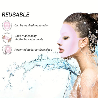 1pcs Silicone Facial Mask Moisturizing Mask Cover Anti - evaporation Beauty Facial Tool Reusable Mask Fixing Cover - cikryna