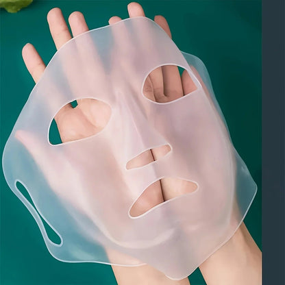 1pcs Silicone Facial Mask Moisturizing Mask Cover Anti - evaporation Beauty Facial Tool Reusable Mask Fixing Cover - cikryna