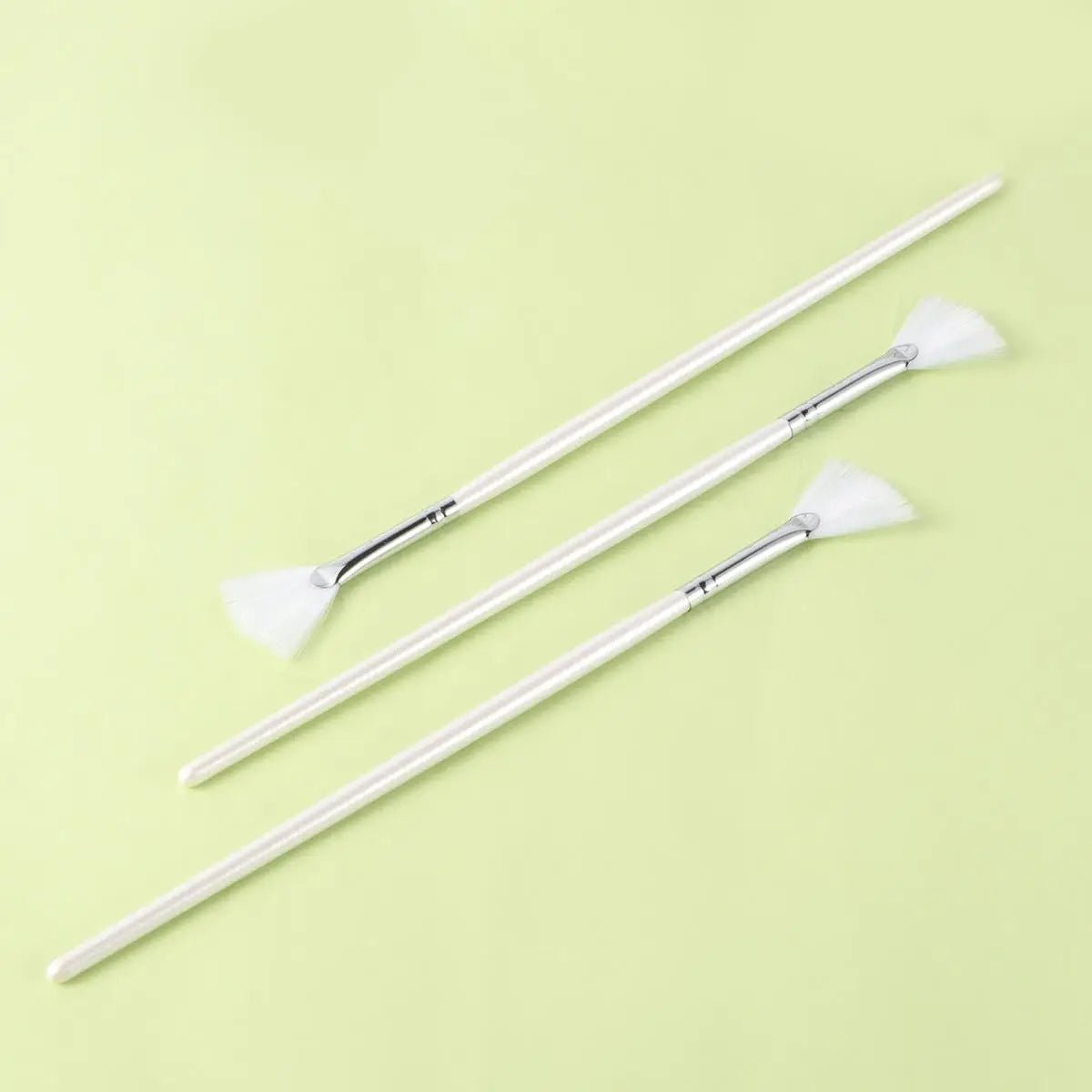 3 Pcs Shape for DIY Skin Care Mask Diy Brushes Fan Shape Mask Brushes Facials Skincare Smooth Coverage Beauty Tools - cikryna