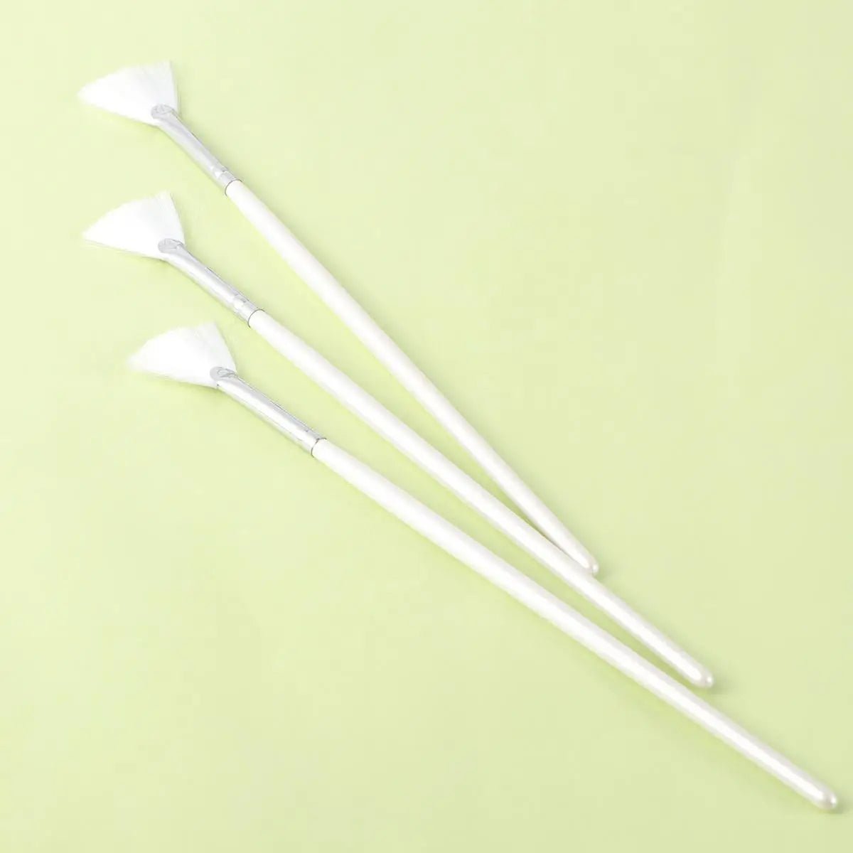 3 Pcs Shape for DIY Skin Care Mask Diy Brushes Fan Shape Mask Brushes Facials Skincare Smooth Coverage Beauty Tools - cikryna