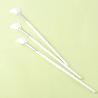 3 Pcs Shape for DIY Skin Care Mask Diy Brushes Fan Shape Mask Brushes Facials Skincare Smooth Coverage Beauty Tools - cikryna