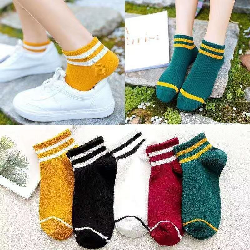 5 Pairs Socks Sets Women Elegant Retro Polyester Cotton Low Tube Women Socks Breathable Japanese Style Casual Cotton Short Sock - cikryna