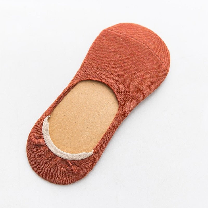 5 Pairs Spring Summer Women Socks Solid Color Fashion Wild Shallow Mouth Girls Female Invisible No Show Slipper Socks - cikryna