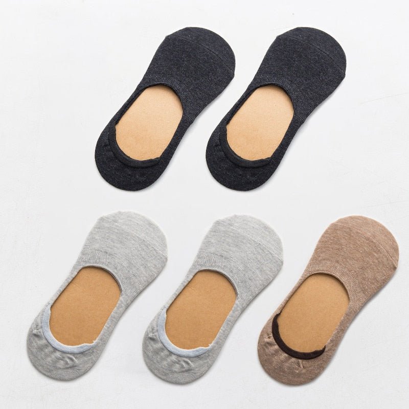 5 Pairs Spring Summer Women Socks Solid Color Fashion Wild Shallow Mouth Girls Female Invisible No Show Slipper Socks - cikryna