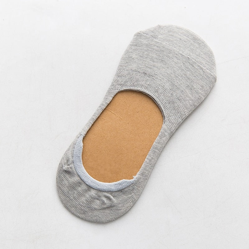 5 Pairs Spring Summer Women Socks Solid Color Fashion Wild Shallow Mouth Girls Female Invisible No Show Slipper Socks - cikryna