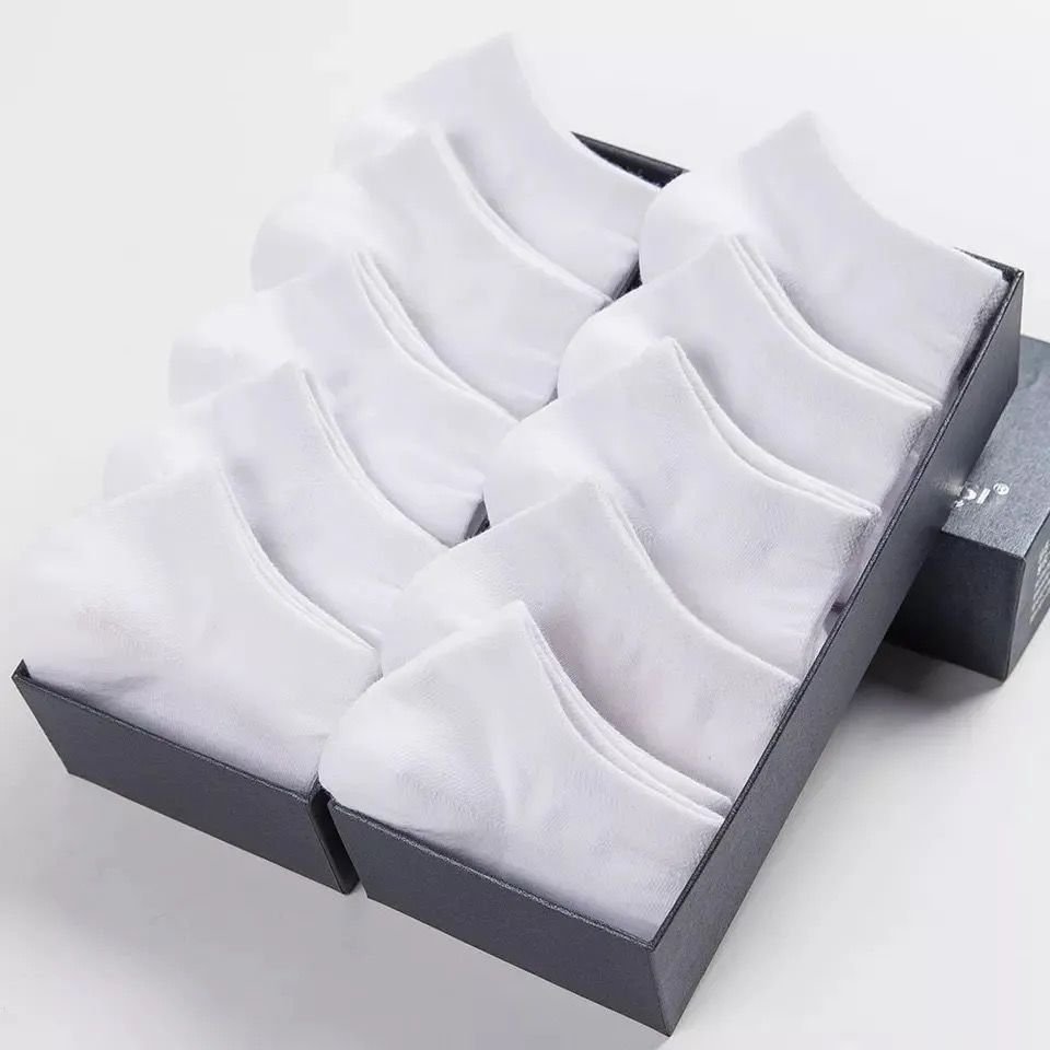 5 Pairs/Lot Low Cut Men Socks Solid Color Black White Gray Breathable Cotton Sports Socks Male Short Socks Women Men - cikryna