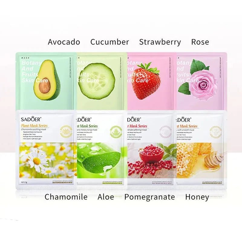 8pcs Natural Plant Face Mask Beauty Skincare Facial Masks Moisturizing Firming Hydrating Facial Mask Face Care Korean Cosmetics - cikryna