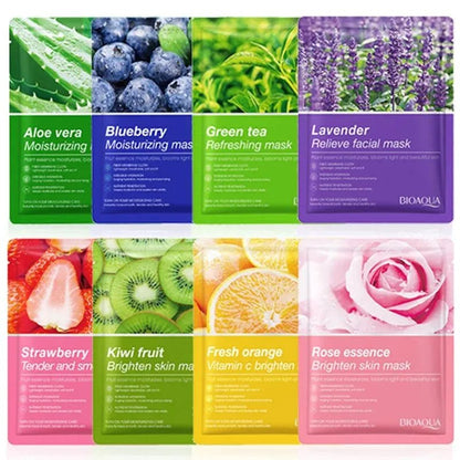 8pcs Natural Plant Face Mask Beauty Skincare Facial Masks Moisturizing Firming Hydrating Facial Mask Face Care Korean Cosmetics - cikryna
