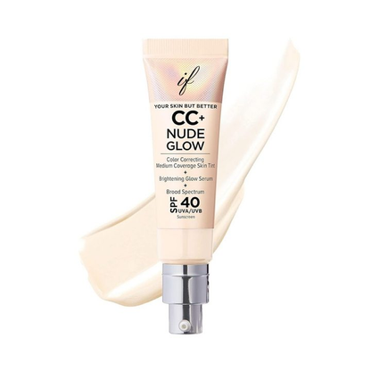 ✅Official Store:| 60% OFF Nude Glow SPF40 w/ Luxe Brush Foundation Makeup Sunscreen Base Coverage Niacinamide