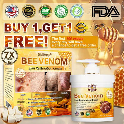 🐝💖FDA Approved|Rolimey® Bee Venom Skin Restoration Cream (Anti-aging, Hydrating, Skin Repair, Even Tone, Acne and Dark Spot Treatment, Wart and Mole Removal, Psoriasis Relief)