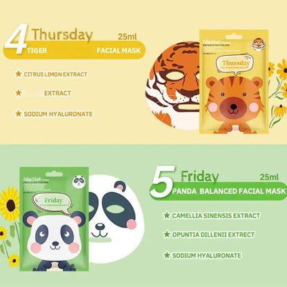 Cute Cartoon Facial Mask Moisturizing Hydrating Mask Deep Moisturizing Tender Skin Mask Dog Panda Pig Animal Mask Skin Care - cikryna