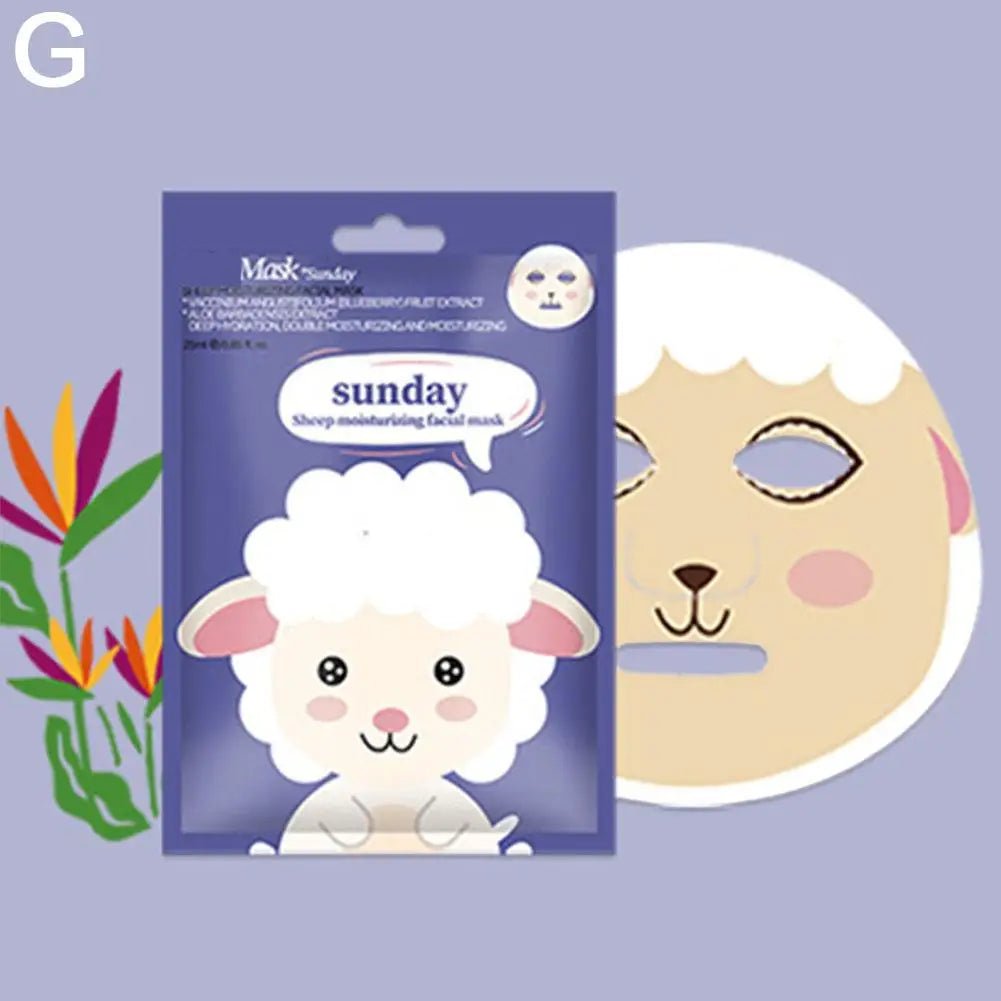 Cute Cartoon Facial Mask Moisturizing Hydrating Mask Deep Moisturizing Tender Skin Mask Dog Panda Pig Animal Mask Skin Care - cikryna