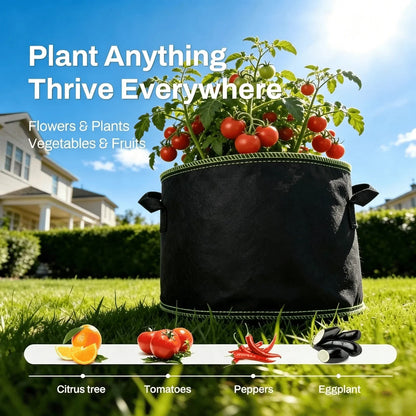 🌱Elyviana 5-Pack 5 Gallon Grow Bags – Heavy Duty Aeration Fabric Pots🪴 upsell - cikryna