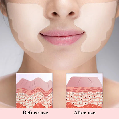 Facial Wrinkle Remover Pad Reusable Medical Grade Silicone Nasolabial Folds Anti - aging Mask Prevent Wrinkle Skin Lifting Patches - cikryna