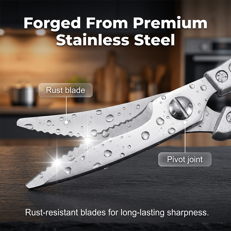 ✂️🍗 Heavy-Duty Multi-functional Kitchen Shears – Cuts Like a Beast! 🔪💪 upsell - cikryna