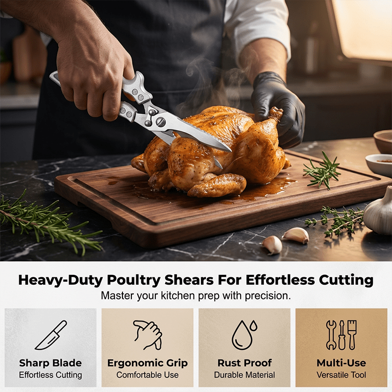 ✂️🍗 Heavy-Duty Multi-functional Kitchen Shears – Cuts Like a Beast! 🔪💪 upsell - cikryna