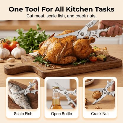 ✂️🍗 Heavy-Duty Multi-functional Kitchen Shears – Cuts Like a Beast! 🔪💪 upsell - cikryna