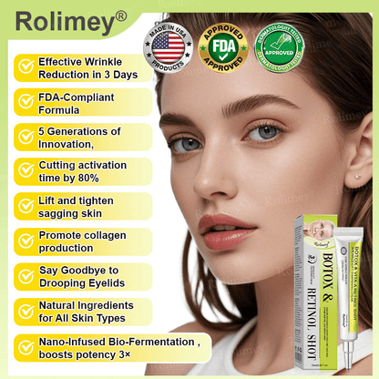 🍋Made and shipped from the USA 💫Rolimey® Botox & Vita - A Retinol Shot Wrinkle - Lift Tightening cream - Last Day Promotion 70% OFF - cikryna