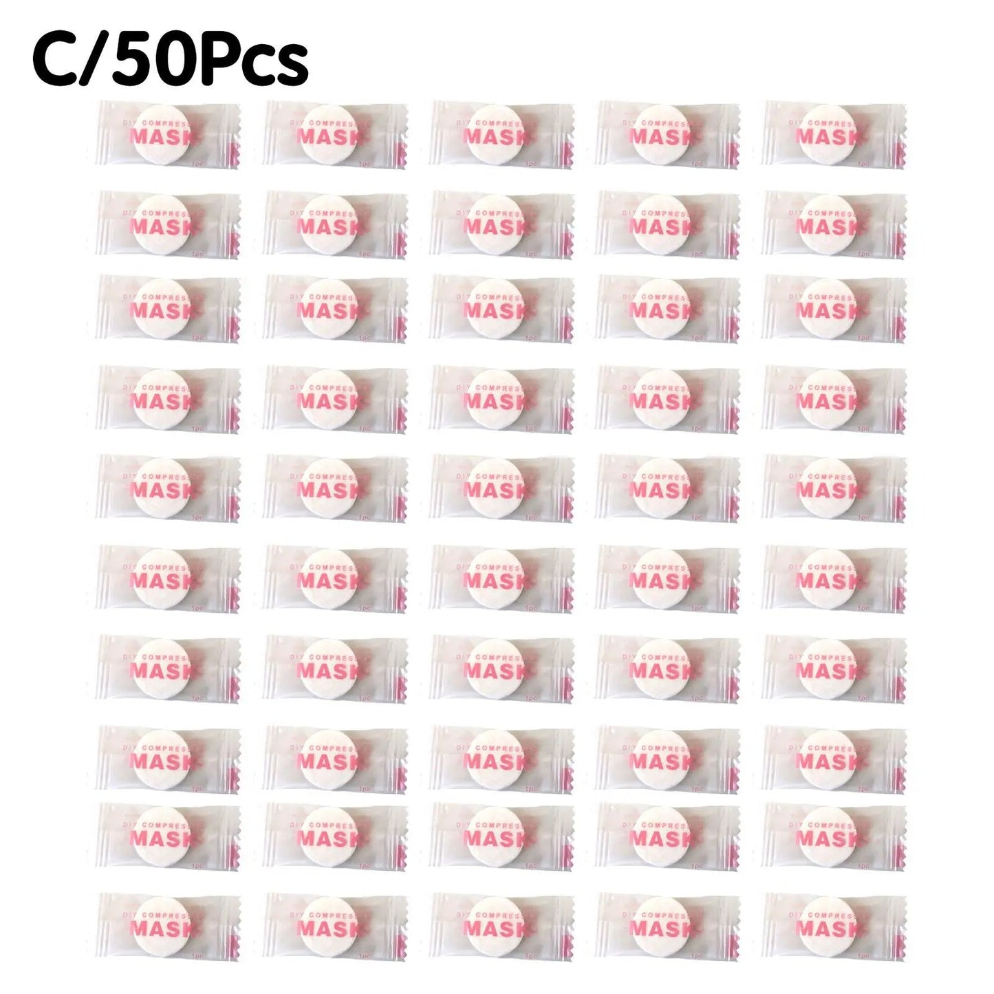 NEW High - end 30/50PCS Disposable Compressed Facial Mask Portable Non - woven Face Mask Facial Towel Coin Cotton Wrapped Tissues - cikryna