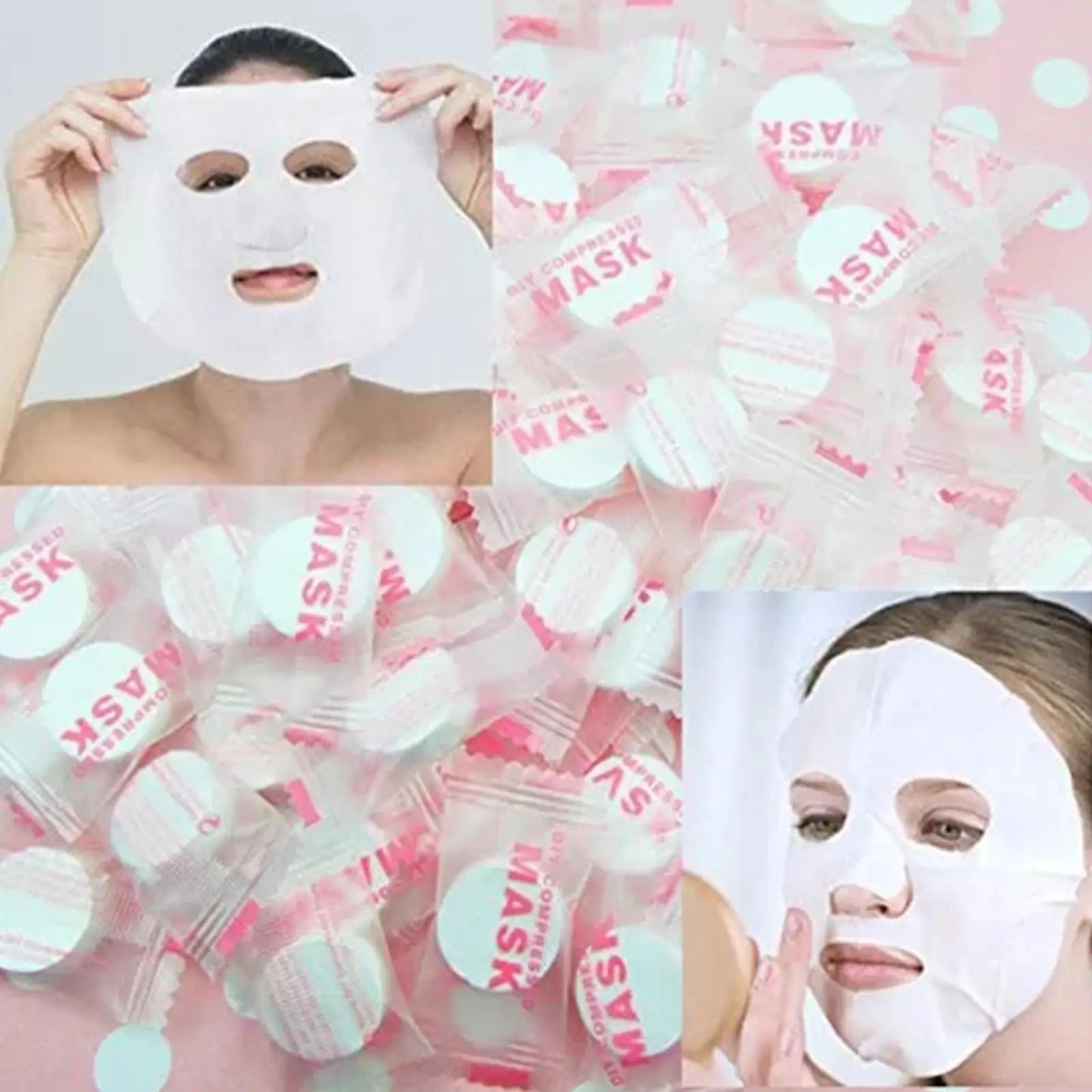 NEW High - end 30/50PCS Disposable Compressed Facial Mask Portable Non - woven Face Mask Facial Towel Coin Cotton Wrapped Tissues - cikryna
