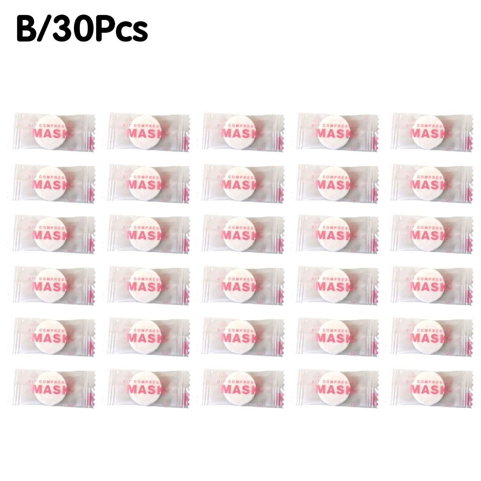 NEW High - end 30/50PCS Disposable Compressed Facial Mask Portable Non - woven Face Mask Facial Towel Coin Cotton Wrapped Tissues - cikryna