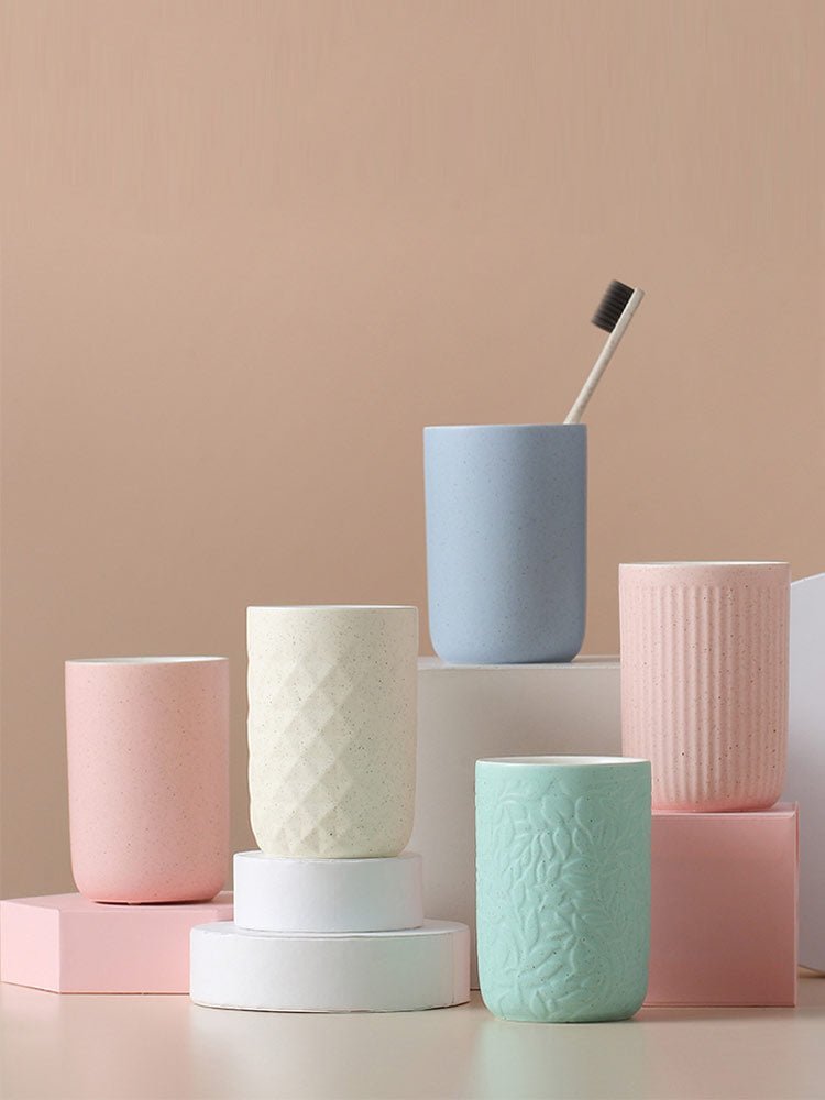 Nordic Bathroom Accessories Ceramic Mouthwash Cup Toothbrush Cup Teeth Cup Holder ванная комната badezimmer Badkamer - cikryna