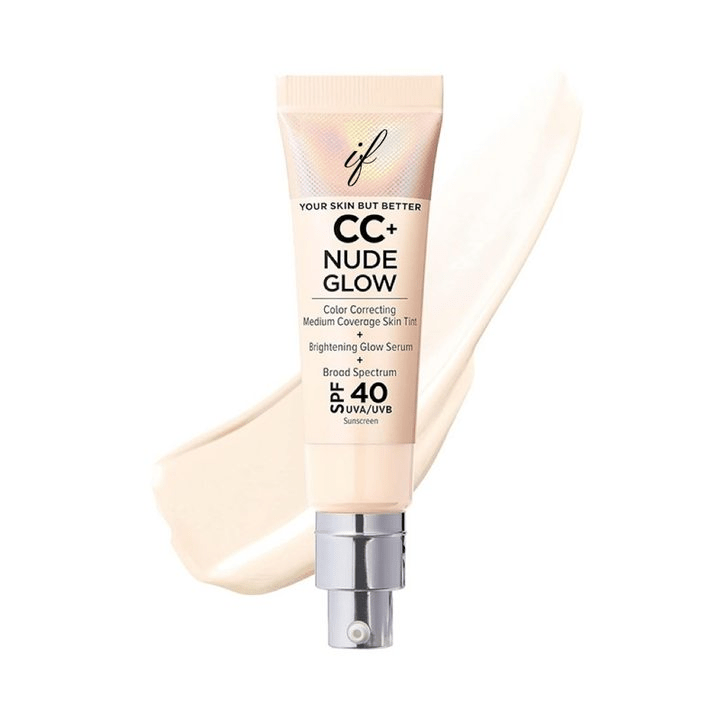 ✅Official Store:| 60% OFF Nude Glow SPF40 w/ Luxe Brush Foundation Makeup Sunscreen Base Coverage Niacinamide - cikryna