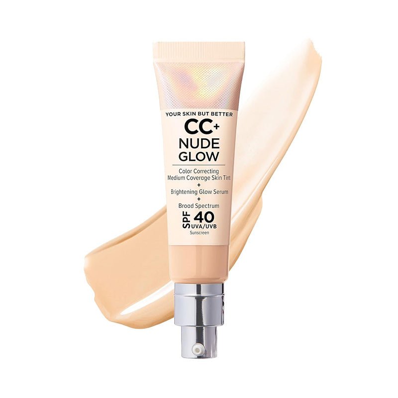 🌞Official Store:| 60% OFF Nude Glow SPF40 w/ Luxe Brush Foundation Makeup Sunscreen Base Coverage Niacinamide - cikryna