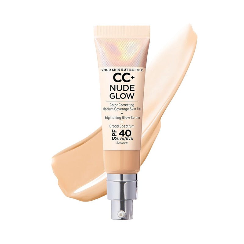 🌞Official Store:| 60% OFF Nude Glow SPF40 w/ Luxe Brush Foundation Makeup Sunscreen Base Coverage Niacinamide - cikryna