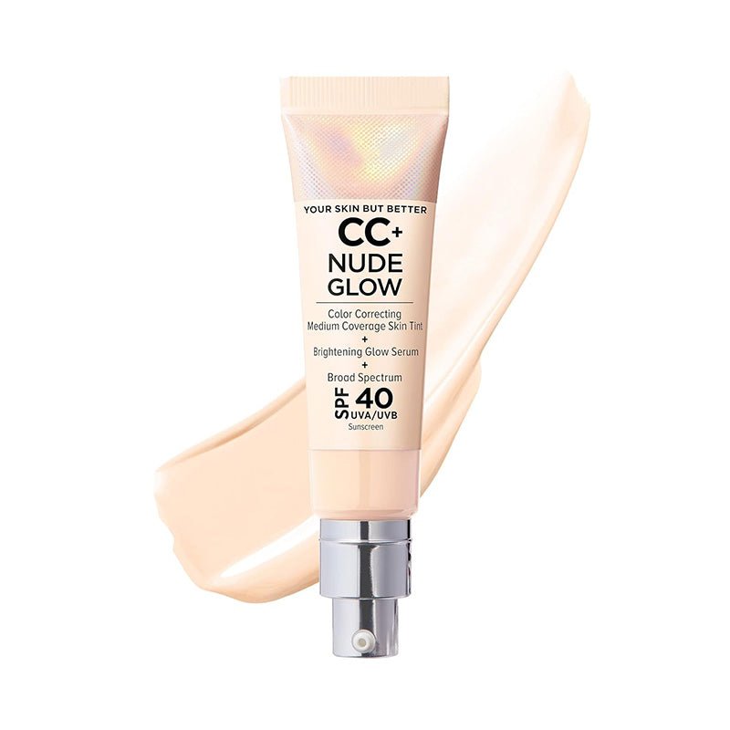 🌞Official Store:| 60% OFF Nude Glow SPF40 w/ Luxe Brush Foundation Makeup Sunscreen Base Coverage Niacinamide - cikryna