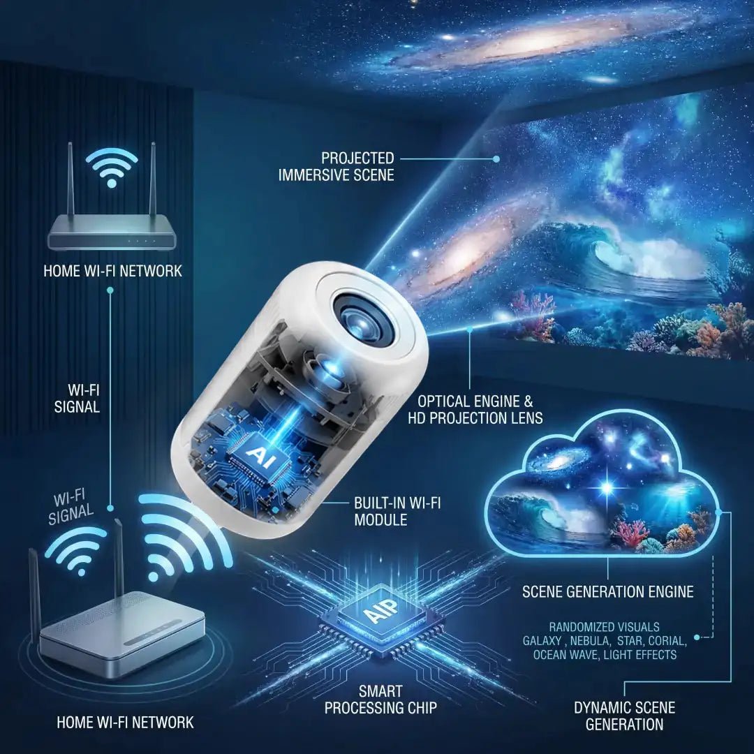 Remifa® Night Light Projector - Smart Holographic Star Projector upsell - cikryna