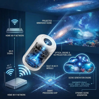 Remifa® Night Light Projector - Smart Holographic Star Projector upsell - cikryna