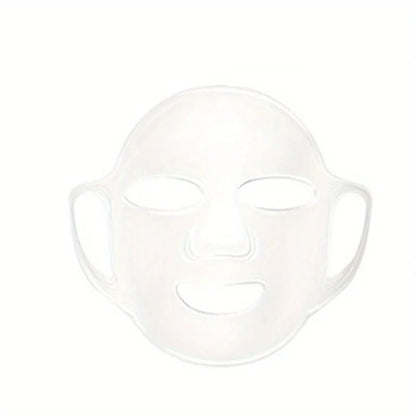 Silicone mask cover, ear - mounted fixed mask to moisturize and absorb essence, reusable facial care tool - cikryna