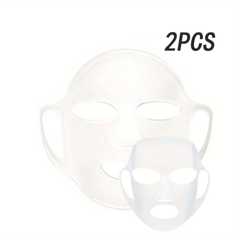 Silicone mask cover, ear - mounted fixed mask to moisturize and absorb essence, reusable facial care tool - cikryna