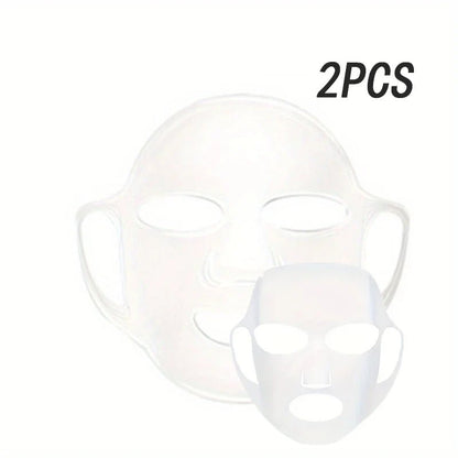 Silicone mask cover, ear - mounted fixed mask to moisturize and absorb essence, reusable facial care tool - cikryna