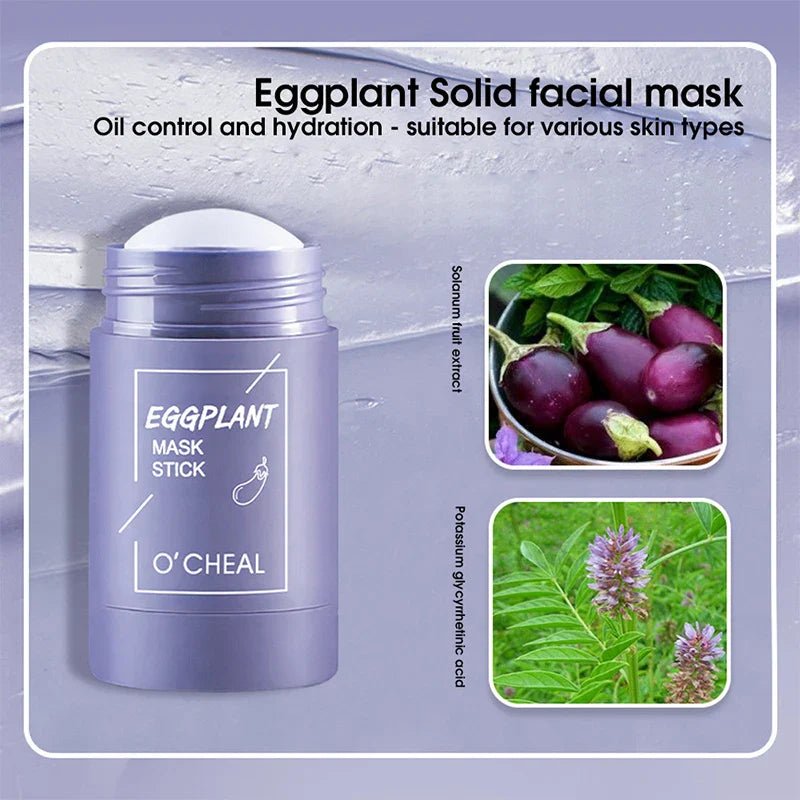 Solid facial mask Stick Green Tea Honey Peach Cleaning Pore Moisturizing Long Charcoal Eggplant Mud Film - cikryna