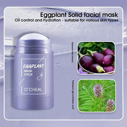 Solid facial mask Stick Green Tea Honey Peach Cleaning Pore Moisturizing Long Charcoal Eggplant Mud Film - cikryna