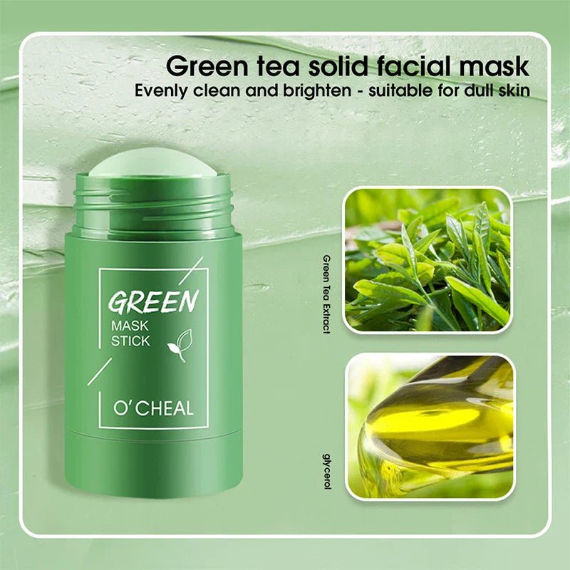 Solid facial mask Stick Green Tea Honey Peach Cleaning Pore Moisturizing Long Charcoal Eggplant Mud Film - cikryna