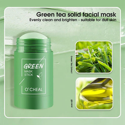 Solid facial mask Stick Green Tea Honey Peach Cleaning Pore Moisturizing Long Charcoal Eggplant Mud Film - cikryna